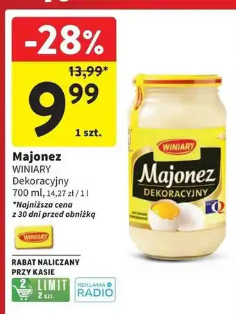 Intermarche Majonez dekoracyjny Winiary oferta