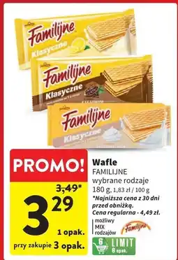 Intermarche Wafle śmietankowe Jutrzenka Familijne oferta