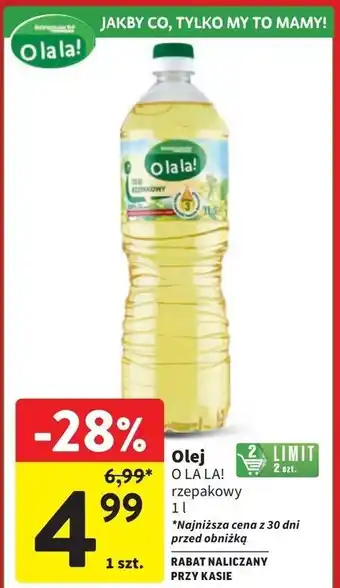 Intermarche Olej rzepakowy Intermarche O La La! oferta