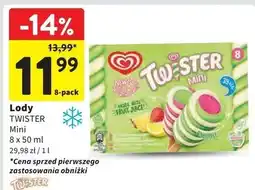 Intermarche Lód mini Algida Twister oferta
