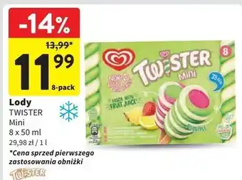 Intermarche Lód mini Algida Twister oferta