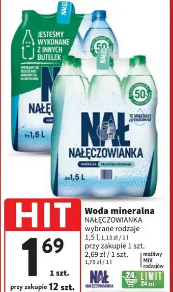 Intermarche Woda delikatnie gazowana Nałęczowianka oferta