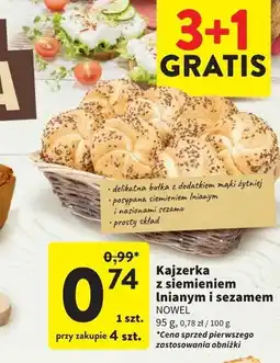 Intermarche Kajzerka z siemieniem lnianym i sezamem Nowel oferta