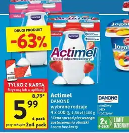 Intermarche Jogurt truskawka Danone Actimel oferta