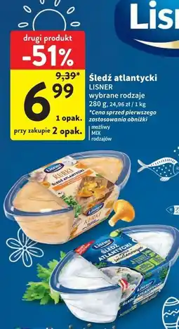 Intermarche Filety śledziowe w sosie grzybowym z kurkami Lisner oferta