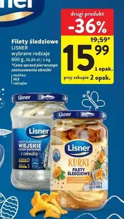 Intermarche Filety śledziowe z kurkami Lisner oferta