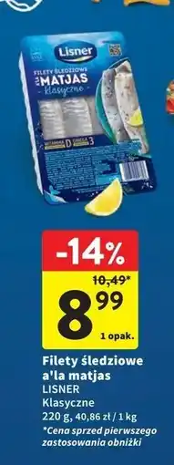 Intermarche Filety śledziowe a la matjas klasyczne Lisner oferta