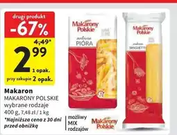 Intermarche Makaron spaghetti Makarony Polskie oferta