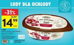 Intermarche Lody śmietankowe z wiśniami i sosem wiśniowym Bracia Koral Jak Dawniej oferta