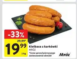 Intermarche Kiełbaski z karkówki Mróz oferta