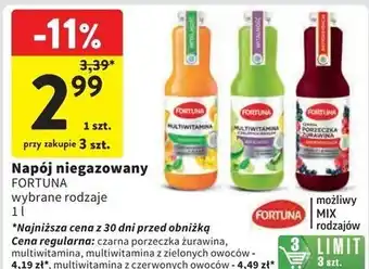 Intermarche Napój multiwitamina z czerwonych owoców Fortuna oferta