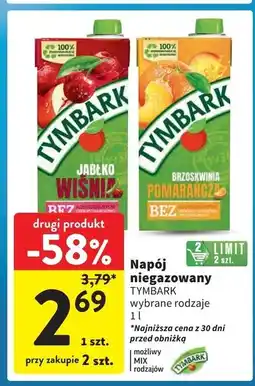 Intermarche Napój pomarańcza-brzoskwinia Tymbark oferta