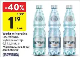 Intermarche Woda lekko gazowana Cisowianka oferta
