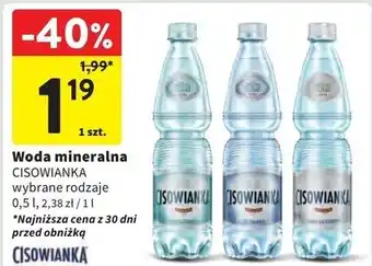 Intermarche Woda lekko gazowana Cisowianka oferta