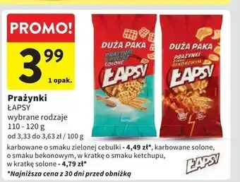 Intermarche Prazynki w kratkę solone Łapsy oferta