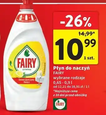 Intermarche Płyn do mycia naczyń lemon Fairy oferta
