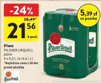 Intermarche Piwo Pilsner Urquell oferta