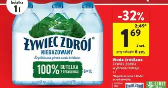 Intermarche Woda niegazowana Żywiec Zdrój oferta