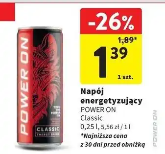 Intermarche Napój energetyzujący Power On oferta