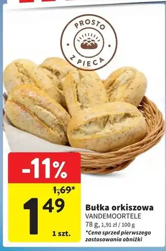 Intermarche Bułka orkiszowa Vandemoortele oferta