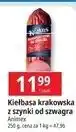 E.Leclerc Kiełbasa krakowska z szynki od szwagra Krakus Animex oferta