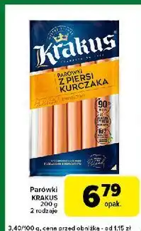 Carrefour Express Parówki z piersi kurczaka Krakus Animex oferta