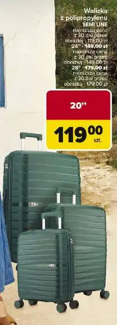 Carrefour Walizka polipropylenowa 28 Semi Line oferta