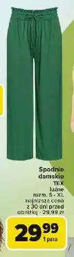 Carrefour Spodnie damskie luźne s-xl Tex oferta