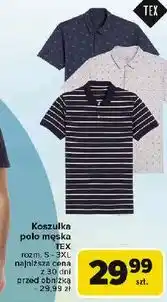 Carrefour Koszulka polo męska rozm. s-3xl Tex oferta