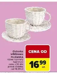 Carrefour Market Osłonka wiklinowa filiżanka oferta