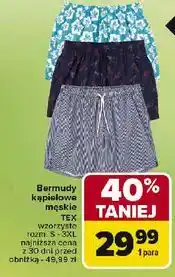 Carrefour Bermudy męskie kąpielowe m-xxl Tex oferta