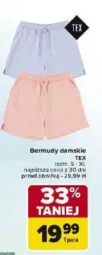 Carrefour Bermudy damskie s-xl Tex oferta