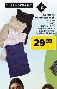 Carrefour Koszulka na ramiączkach damska s-xxl Tex oferta