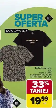 Carrefour T-shirt damski rozm. s-xxl Tex oferta