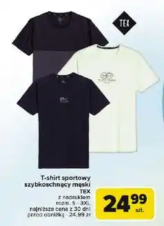 Carrefour T-shirt sportowy męski s-3xl Tex oferta
