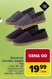 Carrefour Espadryle męskie 36-46 Tex oferta