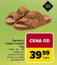 Carrefour Klapki męskie rozm. 40-46 Tex oferta