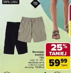Carrefour Bermudy męskie s-3xl Tex oferta