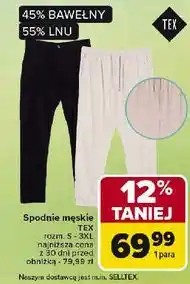 Carrefour Spodnie sportowe męskie rozm. s-3xl Tex oferta