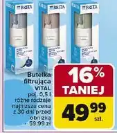 Carrefour Butelka filtrująca wodę 600 ml niebieska Brita Fill&Go Vital oferta