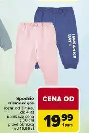 Carrefour Spodnie niemowlęce oferta