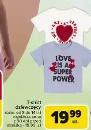 Carrefour T-shirt dziewczęcy 3-14 lat stich oferta