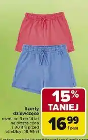Carrefour Szorty dziewczęce oferta