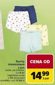 Carrefour Szorty niemowlęce oferta