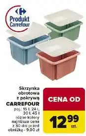 Carrefour Skrzynka obrotowa z pokrywką 45 l Carrefour oferta