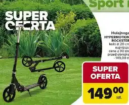 Carrefour Hulajnoga czarna rockster Hypermotion oferta