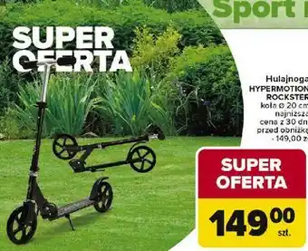 Carrefour Hulajnoga czarna rockster Hypermotion oferta