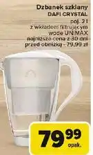 Carrefour Zestaw dzbanek filtrujący crystal led 2 l biały + wkład standard classic 1 szt Dafi oferta
