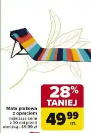 Carrefour Mata plażowa z oparciem oferta