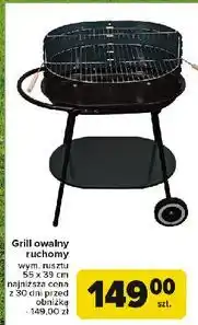 Carrefour Grill owalny ruchomy 55 x 39 cm oferta